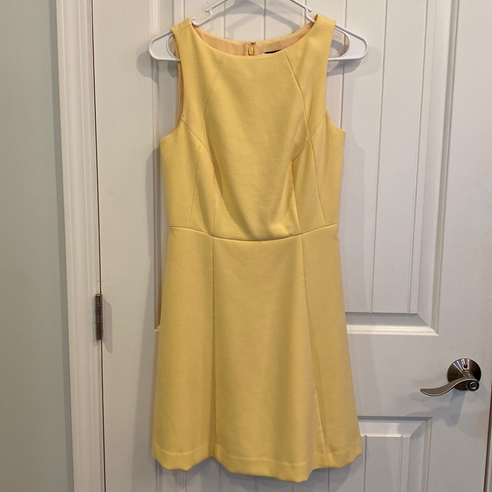 Yellow a-line dress with lining